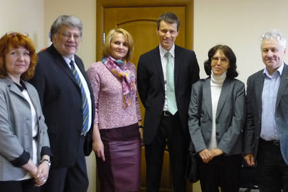 Antrittsbesuch bei Helena Gubarevich, der Vize-Bürgermeisterin von Zhodino und Leiterin der Wissenschaftsabteilung