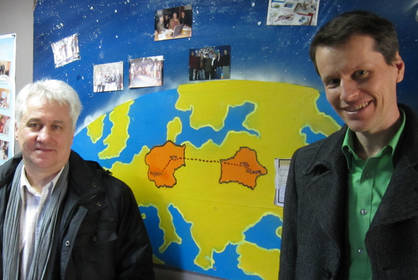Deutsch-Weißrussische Partnerschaft: Aleksandr Peresypkin (IBB) mit Martin Sailer (B.A.U.M.)